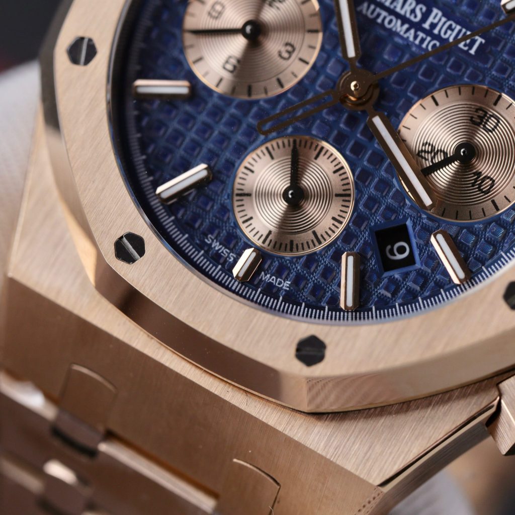 Đồng Hồ Audemars Replica 11 Piguet Royal Oak Chronograph 26331OR Mặt Xanh 41mm (1)