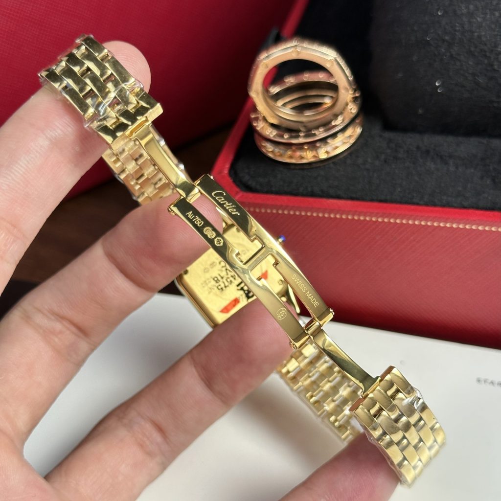 Đồng Hồ Cartier Panthere Rep 11 Nữ Mặt Trắng Dây Kim Loại Nhà Máy BV 23x30mm (2)