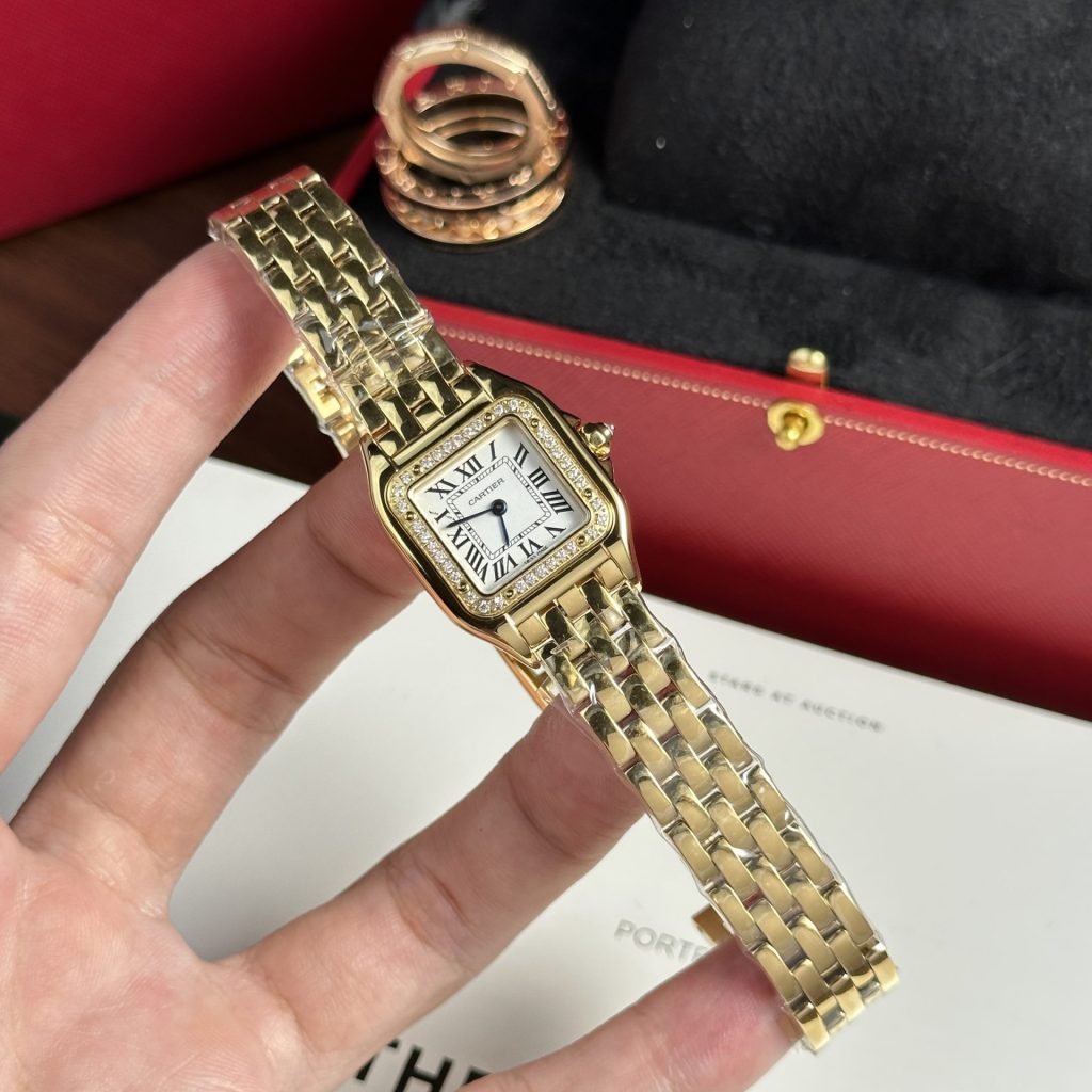 Đồng Hồ Cartier Panthere Replica 11 Nữ Máy Quartz Thuỵ Sỹ Nhà Máy BV 23x30mm (2)