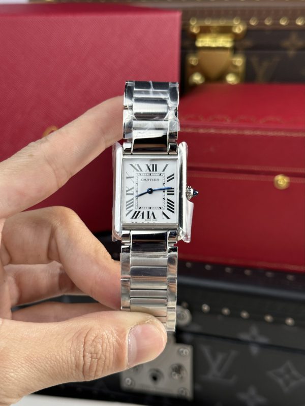 Đồng Hồ Cartier Replica 11 Tank Solo Dây Da Cọc Số La Mã AF Factory 22.5×33 (1)