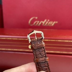 Đồng Hồ Cartier Tank Solo Chế Tác Máy Pin Dây Da Màu Nâu (2)