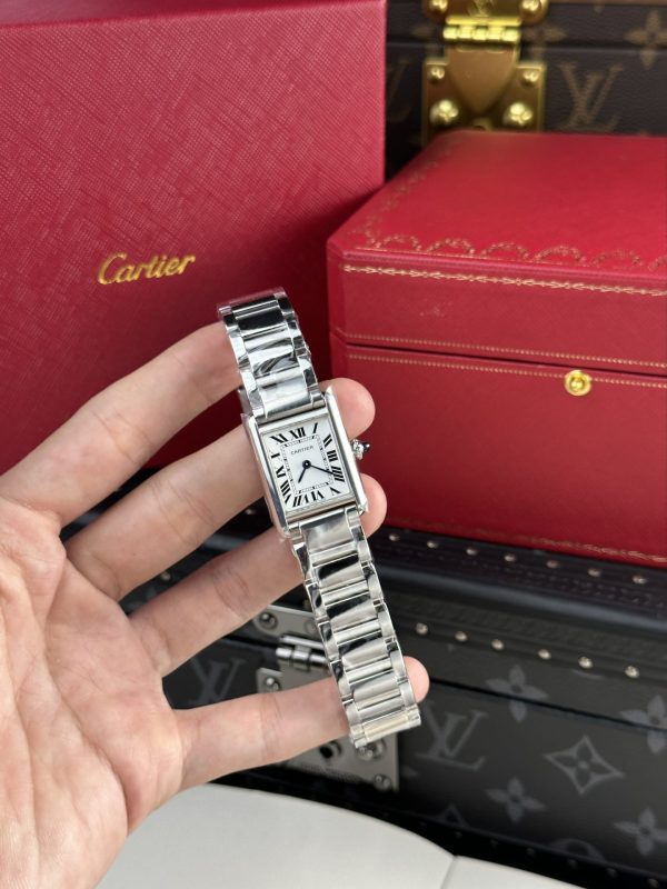 Đồng Hồ Cartier Tank Solo Replica 11 Dây Kim Loại AF Factory 22x29 (1)