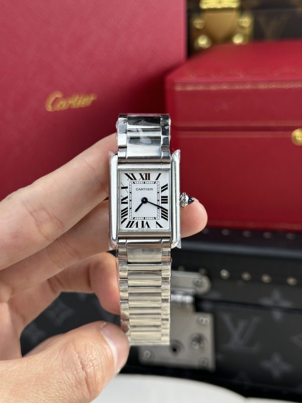 Đồng Hồ Cartier Tank Solo Replica 11 Dây Kim Loại AF Factory 22x29 (1)