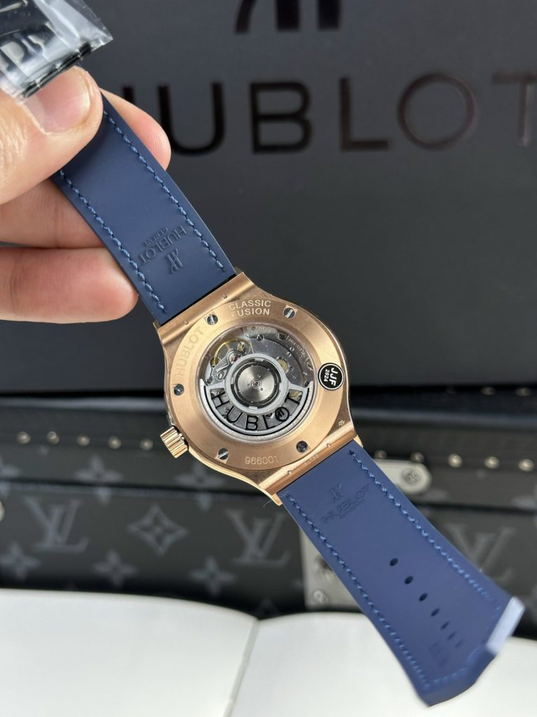 Đồng Hồ Hublot Classic Fusion King Gold Chế Tác Màu Xanh JJF 2024 38mmm (9)