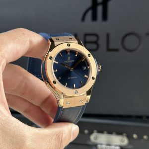 Đồng Hồ Hublot Classic Fusion King Gold Chế Tác Màu Xanh JJF 2024 38mmm (9)