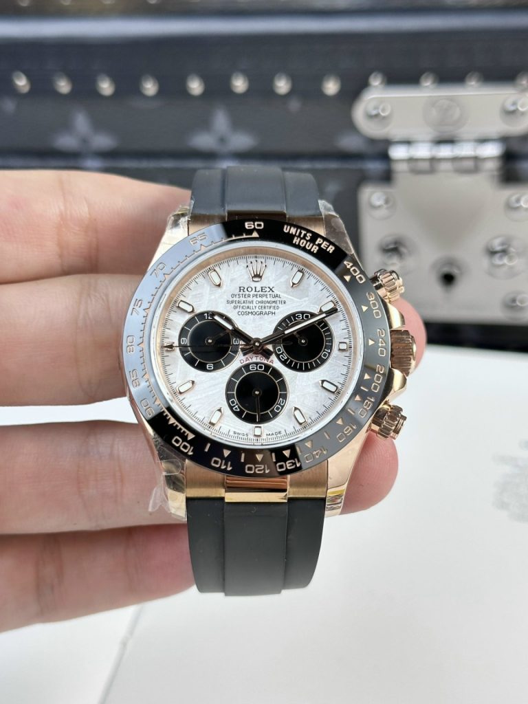 Đồng Hồ Rolex Chế Tác Mặt Thiên Thạch Tinh Chỉnh Trọng Lượng 120gram Daytona M116515LN Vàng Hồng 40mm (1)