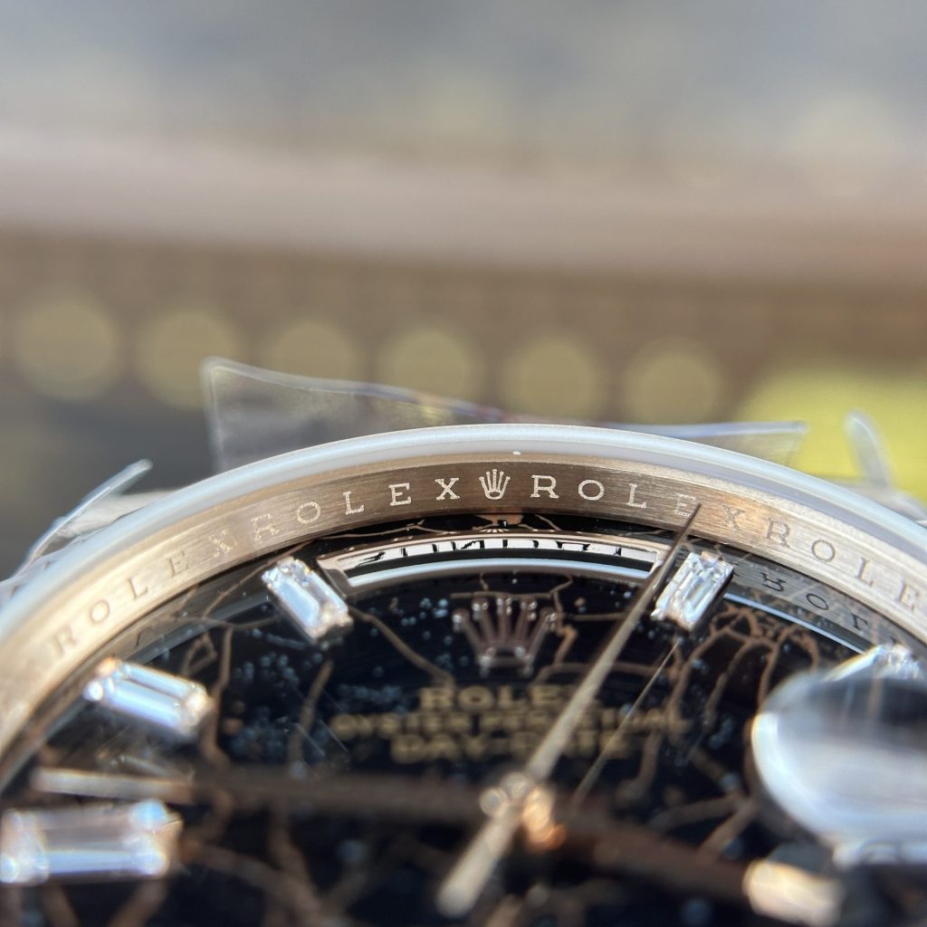 Đồng Hồ Rolex Day-Date 228235 Mặt Nham Thạch Replica 11 Tinh Chỉnh 185gram QFF 40mm (2)