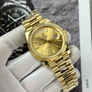 Đồng Hồ Rolex Day-Date Chế Tác Màu Vàng Champagne Nhà Máy GM V3 40mm (2)