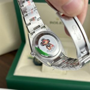 Đồng Hồ Rolex Oyster Perpetual 126000 Mặt Xanh Ngọc Lam Họa Tiết Celebration 36mm (11)