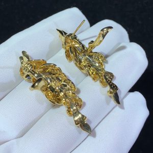 Bông Tai Chế Tác Cartier Les Oiseaux Libérés Mã Não Kim Cương Tự Nhiên 18K Gold (2)