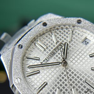 Đồng Hồ Audemars Piguet Royal Oak 15500ST Frosted Gold Mặt Trắng APS 41mm (1)