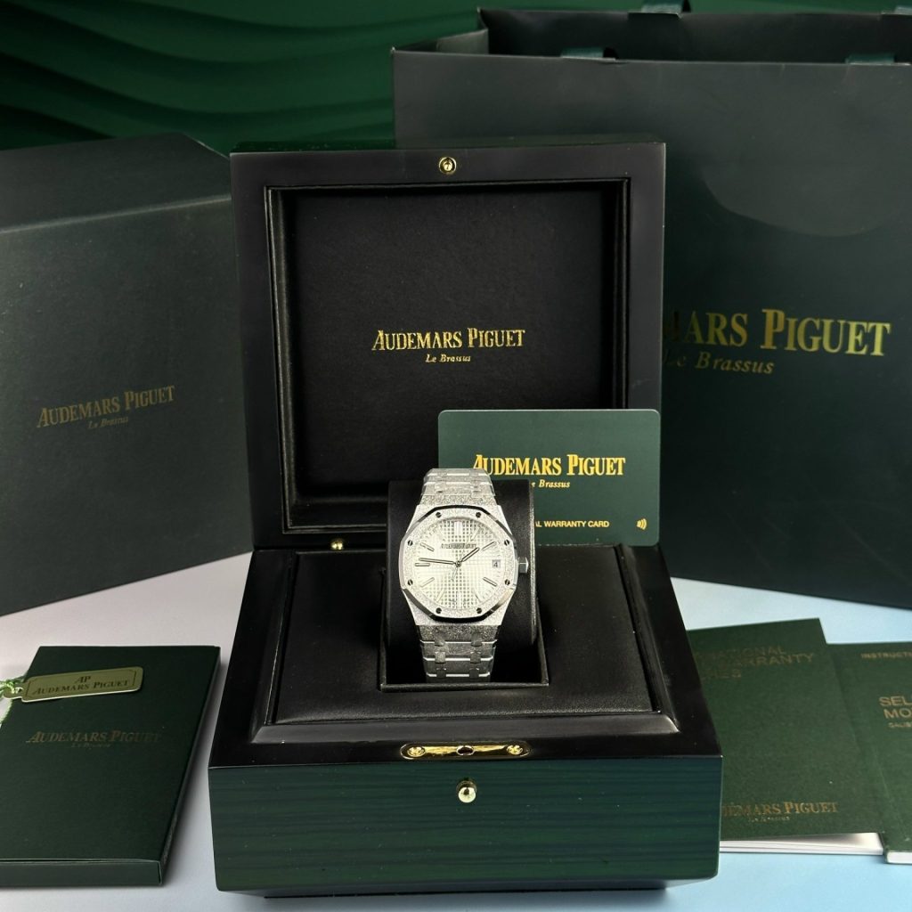 Đồng Hồ Audemars Piguet Royal Oak 15500ST Frosted Gold Mặt Trắng APS 41mm (2)