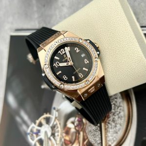 Đồng Hồ Hublot Big Bang One Click King Gold Độ Moissanite Bezel 39mm (1)