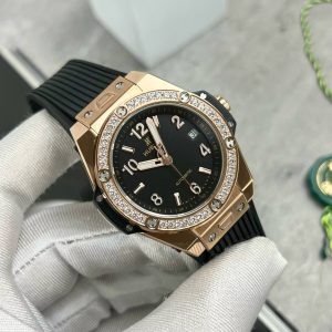 Đồng Hồ Hublot Big Bang One Click King Gold Độ Moissanite Bezel 39mm (3)