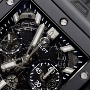 Đồng Hồ Hublot Chế Tác Square Bang Unico Gốm Đen Nhà Máy BBF (10)