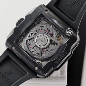 Đồng Hồ Hublot Chế Tác Square Bang Unico Gốm Đen Nhà Máy BBF (10)