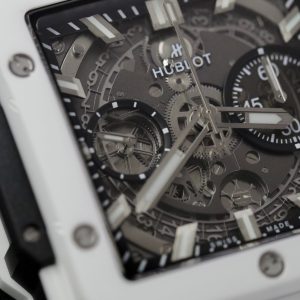 Đồng Hồ Hublot Chế Tác Square Bang Unico Gốm Trắng Nhà Máy BBF (10)