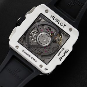 Đồng Hồ Hublot Chế Tác Square Bang Unico Gốm Trắng Nhà Máy BBF (10)