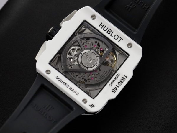 Đồng Hồ Hublot Chế Tác Square Bang Unico Gốm Trắng Nhà Máy BBF (10)