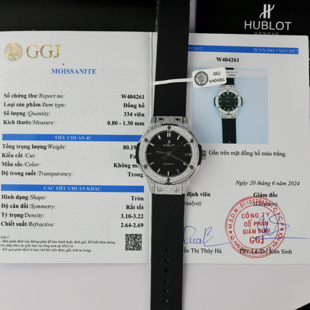 Đồng Hồ Hublot Replica 11 Classic Fusion Titanium Kim Cương Moissanite (3)