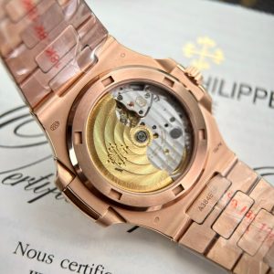 Đồng Hồ Patek Philippe Nautilus 5723 Bọc Vàng 18K Đá Ruby Đỏ