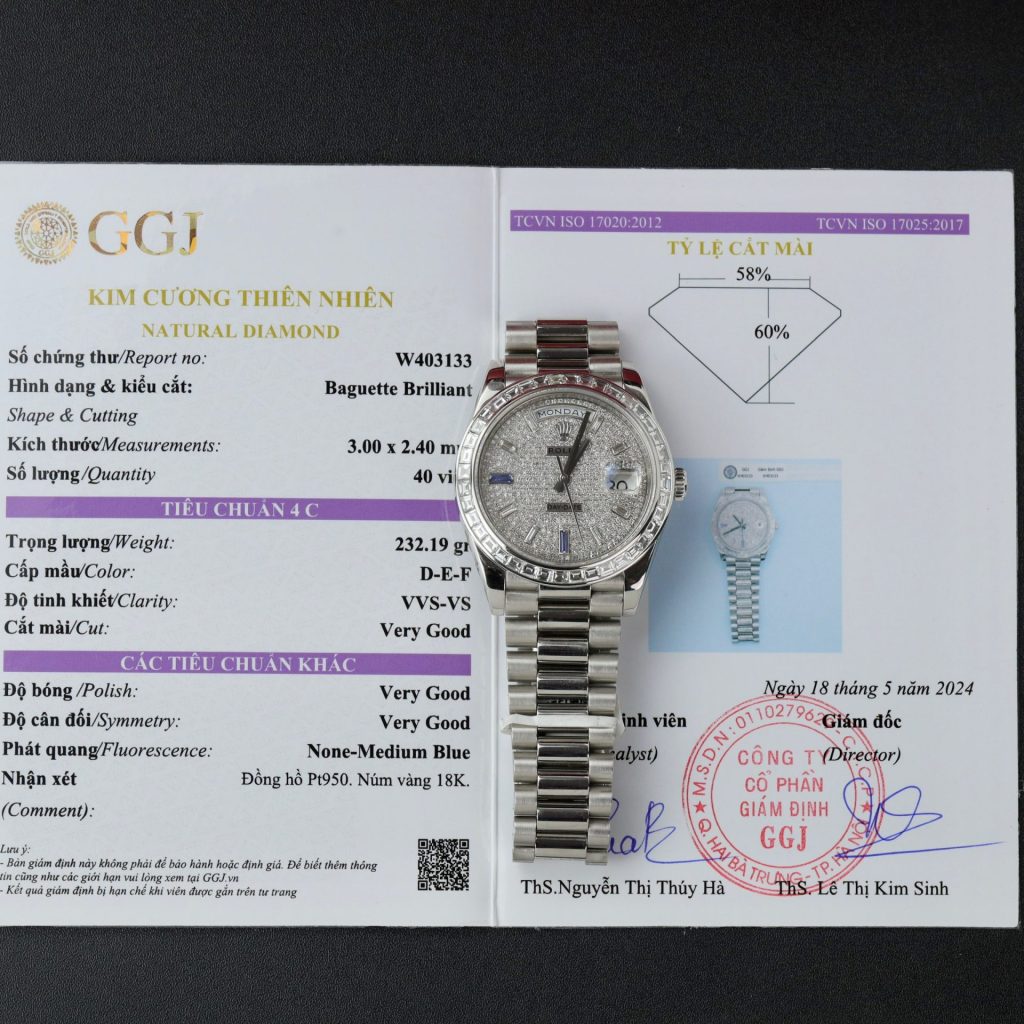 Đồng Hồ Rolex Day-Date 228396TBR Chế Tác Platinum Kim Cương Tự Nhiên 40mm (14)