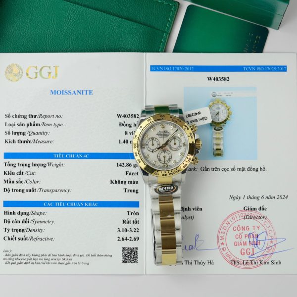 Đồng Hồ Rolex Daytona 116503 Chế Tác Mặt Xà Cừ Cọc Moissanite BT Factory 40mm (4)