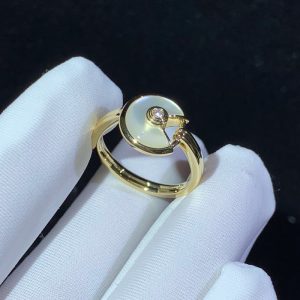 Nhẫn Cartier Amulette Đá Quý Kim Cương Vàng 18K Chế Tác (1)