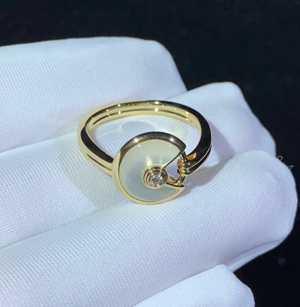 Nhẫn Cartier Amulette Đá Quý Kim Cương Vàng 18K Chế Tác (1)