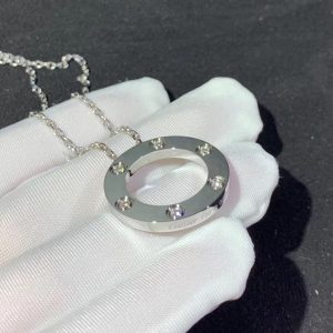 Vòng Cổ Cartier Love Kim Cương Tự Nhiên Vàng Trắng 18K Tuỳ Chỉnh (3)