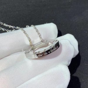 Vòng Cổ Cartier Love Kim Cương Tự Nhiên Vàng Trắng 18K Tuỳ Chỉnh (3)