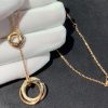 Vòng Cổ Chế Tác Cartier Trinity Kim Cương Tự Nhiên Vàng 18K (2)