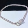 Vòng Cổ Chế Tác Panthère De Cartier Ngọc Lục Bảo Kim Cương Tự Nhiên Vàng Trắng 18K (2)