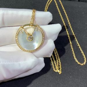 Vòng Cổ Nữ Amulette De Cartier Chế Tác Kim Cương Tự Nhiên Vàng 18K (2)