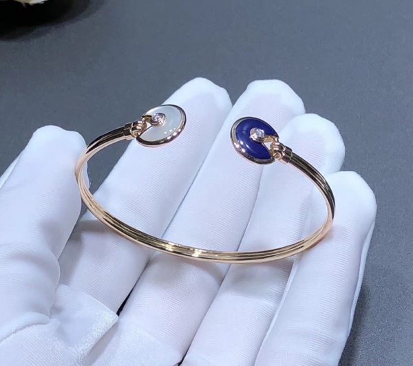 Vòng Tay Nữ Amulette De Cartier Đá Quý Kim Cương Tự Nhiên Vàng Hồng 18K Chế Tác (2)