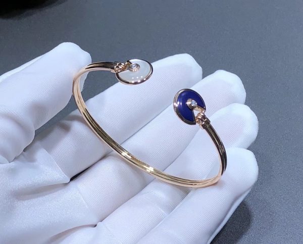 Vòng Tay Nữ Amulette De Cartier Đá Quý Kim Cương Tự Nhiên Vàng Hồng 18K Chế Tác (2)