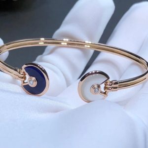 Vòng Tay Nữ Amulette De Cartier Đá Quý Kim Cương Tự Nhiên Vàng Hồng 18K Chế Tác (2)