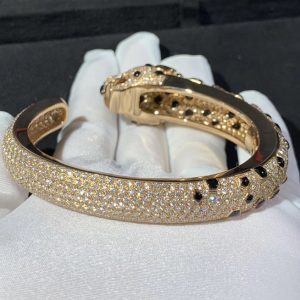 Vòng Tay Panthère De Cartier Ngọc Lục Bảo Mã Não Kim Cương Tự Nhiên Vàng 18K Chế Tác (10)