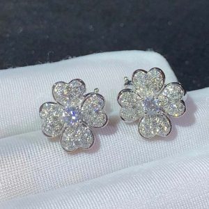 Bông Tai Nữ Van Cleef & Arpels Kim Cương Tự Nhiên Vàng Trắng 18K Chế Tác (2)