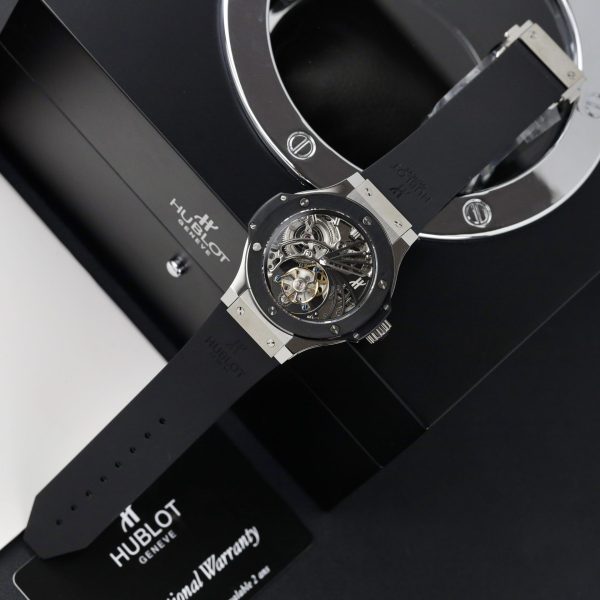 Đồng Hồ Hublot Big Bang Tourbillon Chế Tác Viền Gốm Đen 44mm (10)