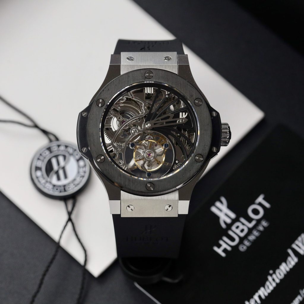 Đồng Hồ Hublot Big Bang Tourbillon Chế Tác Viền Gốm Đen 44mm (10)