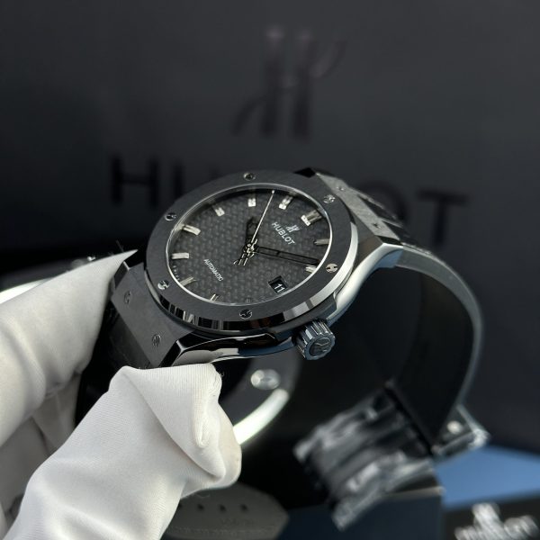 Đồng Hồ Hublot Classic Fusion Gốm Đen Mặt Carbon Tinh Chỉnh Máy SW300