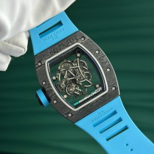 Đồng Hồ Richard Mille Chế Tác Carbon NTPT RM055 Màu Xanh New 2024 ZF (14)