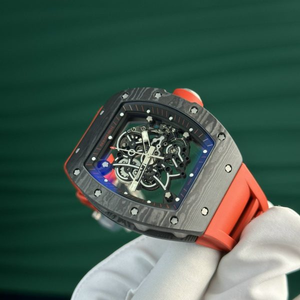 Đồng Hồ Richard Mille RM055 AN-TI Carbon NTPT Màu Đỏ New 2024 Nhà Máy ZF (2)