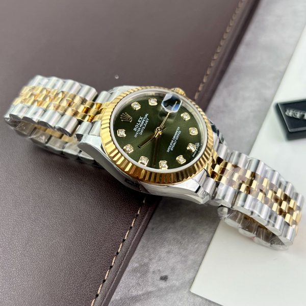 Đồng Hồ Rolex DateJust Mặt Xanh Lá Cây Fake Cao Cấp Thụy Sỹ