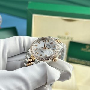 Đồng Hồ Rolex Nữ Đính Đá DateJust Replica Cao Cấp Nhất 31mm