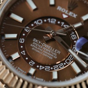 Đồng Hồ Rolex Sky-Dweller Bọc Vàng 18K Mặt Chocolate Chế Tác 42mm (8)