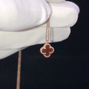 Vòng Cổ Van Cleef & Arpels Vintage Alhambra Nữ Chế Tác Đá Quý Tự Nhiên Vàng Hồng 18K (2)