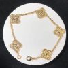Vòng Tay Nữ Van Cleef & Arpels Vintage Alhambra Vàng 18K Tuỳ Chỉnh (2)