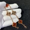 Vòng Tay Van Cleef & Arpels Vintage Alhambra Đá Quý Màu Đỏ Vàng Hồng 18K Chế Tác (2)